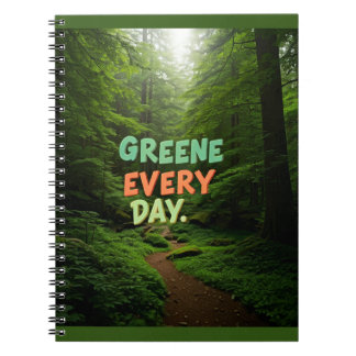 Greener Every Day" Eco-Friendly ebooks Notebook
