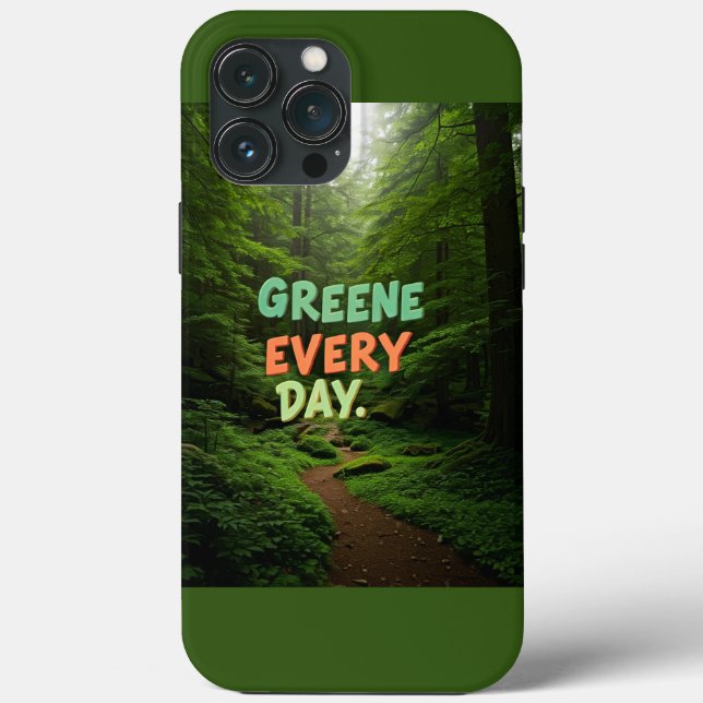 Greener Every Day" Eco-Friendly Phone Cover (Back)