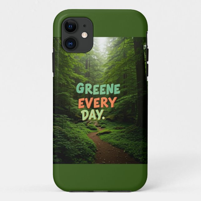 Greener Every Day" Eco-Friendly Phone Cover (Back)