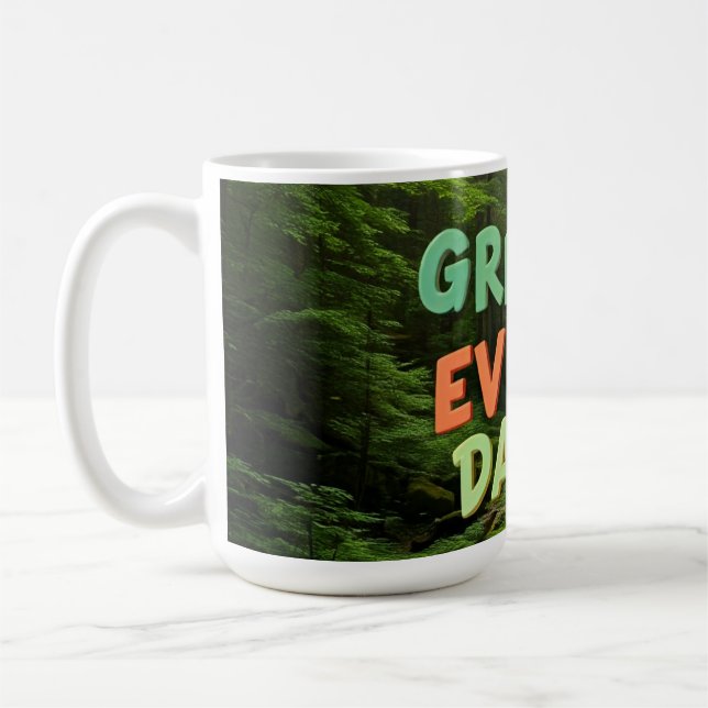 Greener Every Day" Eco-Friendly Phone Cover Coffee Mug (Left)