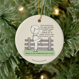 Greener Grass Ceramic Ornament