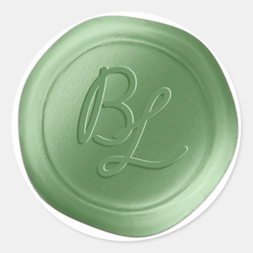 Greenery 2 Letter Monogram Wax Seal Stickers