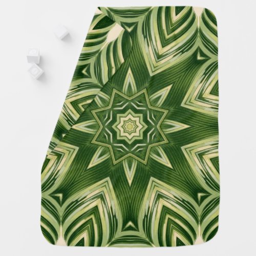 greenery abstract botanical tropical palm leaves baby blanket