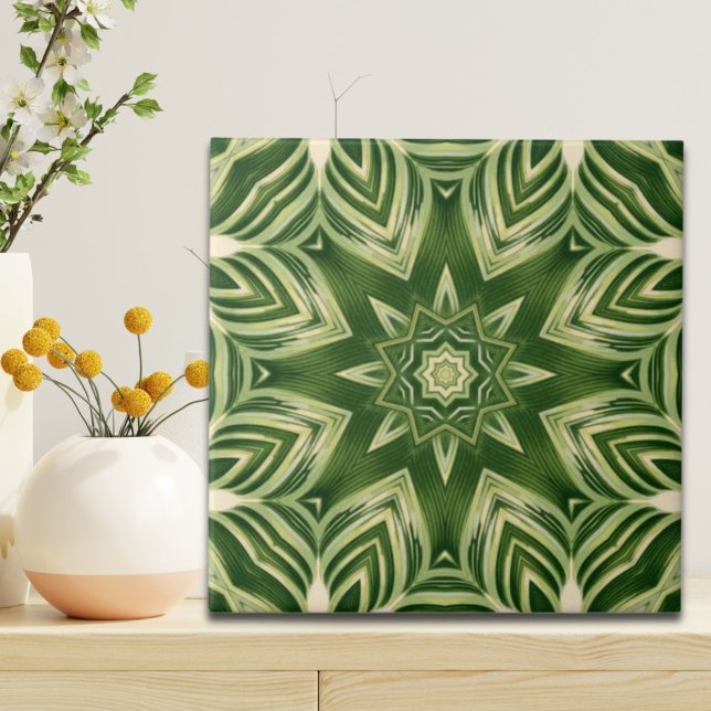 greenery abstract botanical tropical palm leaves ceramic tile (greenery abstract botanical tropical palm leaves ceramic tile)