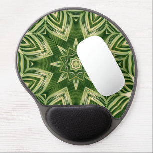greenery abstract botanical tropical palm leaves gel mouse pad
