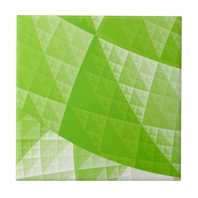 Greenery abstract pattern ceramic tile (Front)