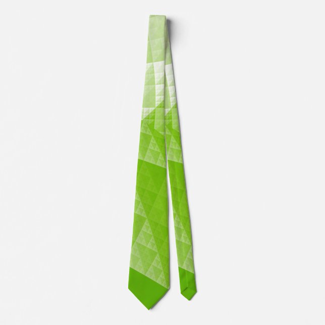 Greenery abstract pattern neck tie (Front)
