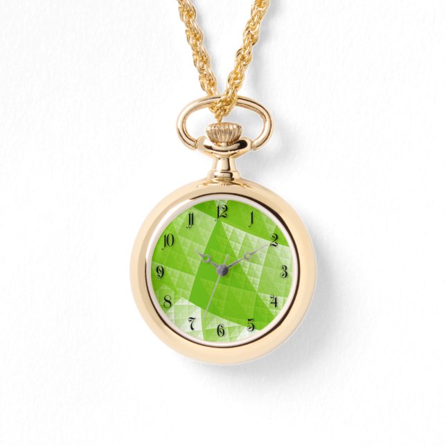 Greenery abstract pattern watch (Front)