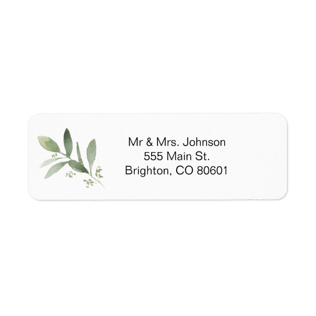 greenery - address label template (Front)