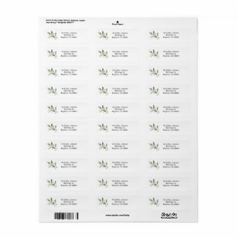 greenery - address label template | Zazzle