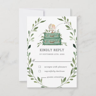Greenery Adventure Baby Shower Adventure Reply RSVP Card