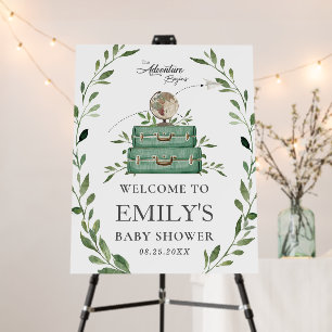 Greenery Adventure Journey Baby Shower Welcome Fo Foam Board