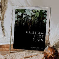 Greenery and Gold | Black Cards and Gifts Custom