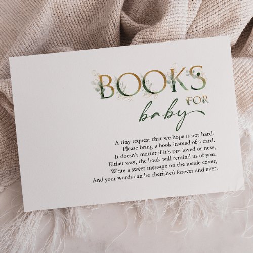 Greenery and Gold Books For Baby Enclosure