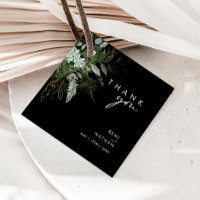 Greenery and Gold Leaf | Black Thank You