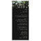 Greenery and Gold Leaf | Black Wedding Dinner Menu