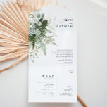 Greenery and Gold Leaf Seal And Send  All In One Invitation<br><div class="desc">We designed this greenery and gold leaf seal and send all in one invitation to complete your simple yet elegant boho wedding. It features modern green and white eucalyptus leaf, fern foliage, a succulent flower, and minimal gold foil leaves. These elements give the feel of a whimsical watercolor enchanted forest,...</div>