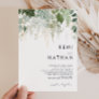 Greenery and Gold Leaf Wedding Invitation