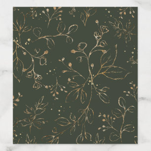 Greenery and Gold Wedding Envelope Liner