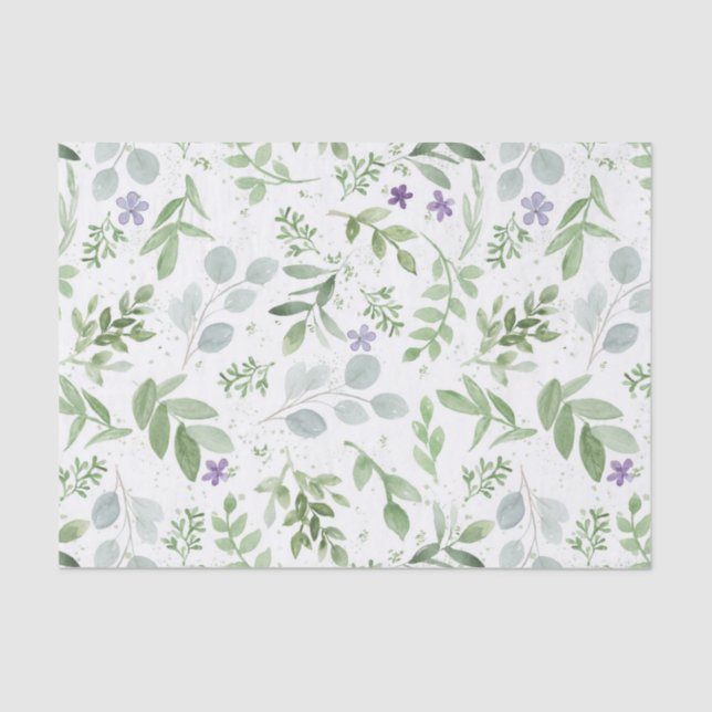 Greenery and lavender tissue paper (Front)