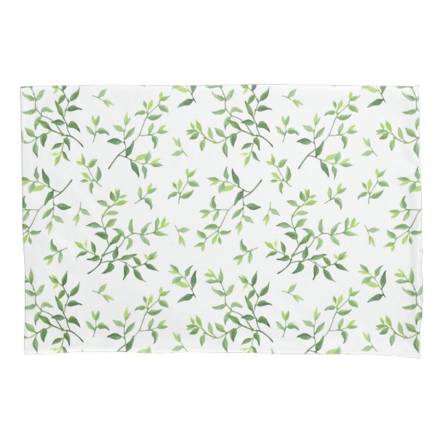 Greenery and Organic Pattern Pillow Case (Front)