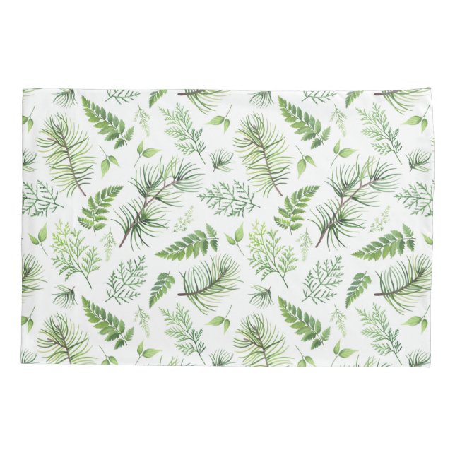 Greenery and Organic Pattern Pillow Case (Back)