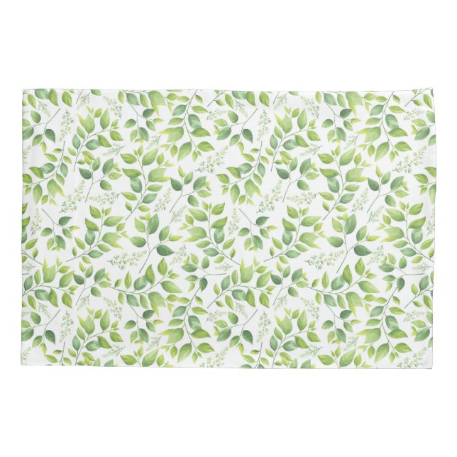 Greenery and Organic Pattern Pillow Case (Back)