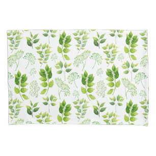 Greenery and Organic Pattern Pillow Case