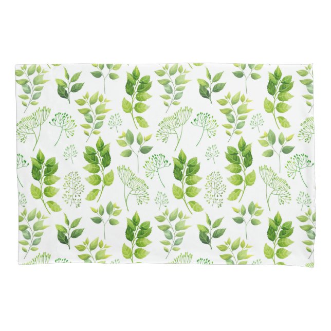 Greenery and Organic Pattern Pillow Case (Front)