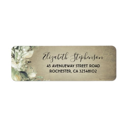 Greenery and Wood Rustic Country Label
