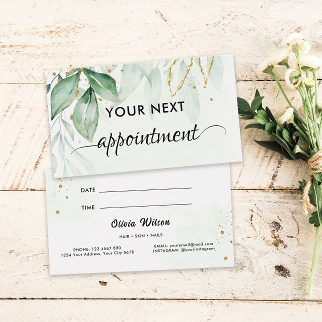 Greenery Appointment Card (Creator Uploaded)