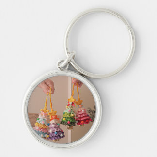 Greenery Arch Modern Script Photo Christmas Holida Keychain