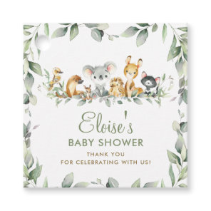 Greenery Australian Animals Baby Shower Thank You  Favor Tags