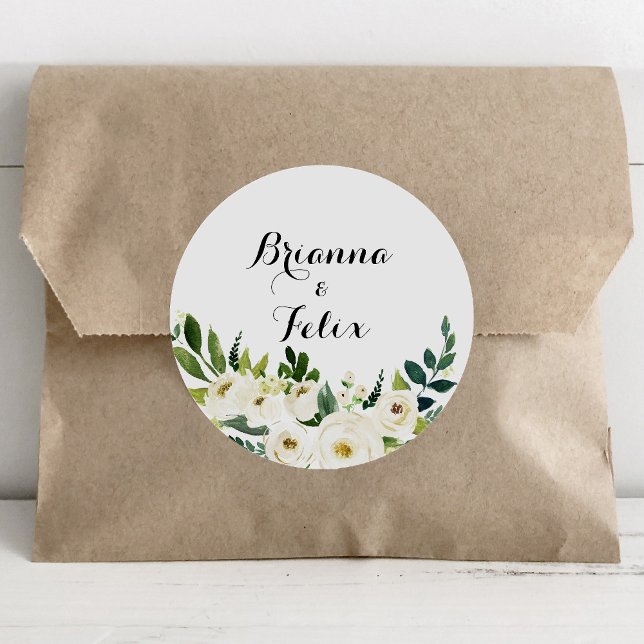 Greenery Autumn Floral Wedding Envelope Seals (Creator Uploaded)