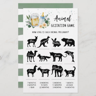 Greenery Baby Is Brewing Animal Gestation Game