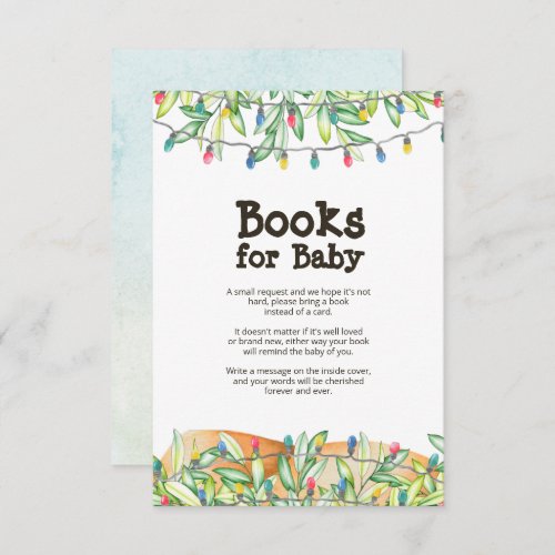 Greenery Baby Shower Book Request Enclosure Card