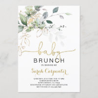 Greenery Baby Shower Brunch invitation