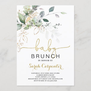 Greenery Baby Shower Brunch invitation