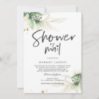 Greenery Baby Shower By Mail Invitation