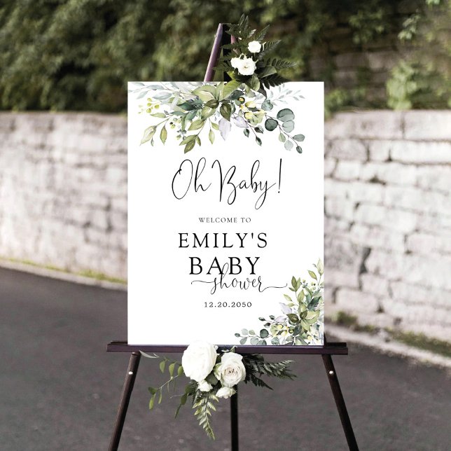 Greenery Baby Shower Foam Board (Creator Uploaded)