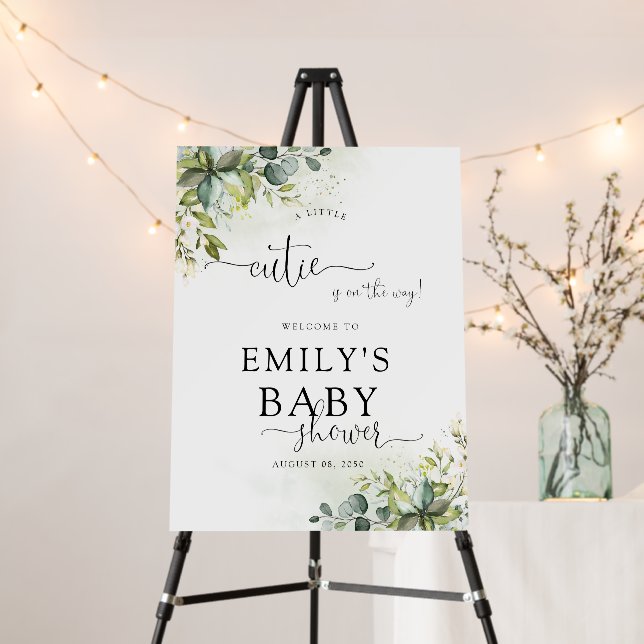 Greenery Baby Shower Foam Board (In Situ (Stand))