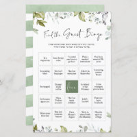 Greenery Baby Shower Game Find The Guest Bingo