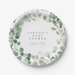 Greenery Baby Shower  Paper Plates