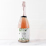 Greenery Baby Shower Sparkling Wine Bottle Label W