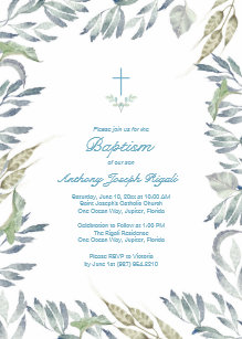green baptism christening invitations zazzle