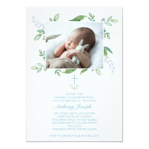 boy baptism christening invitations zazzle