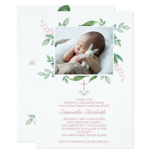 girl baptism christening invitations zazzle