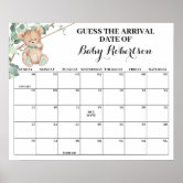 EVERLEIGH Guess the Arrival Date Baby Shower 16x20 Foam Board