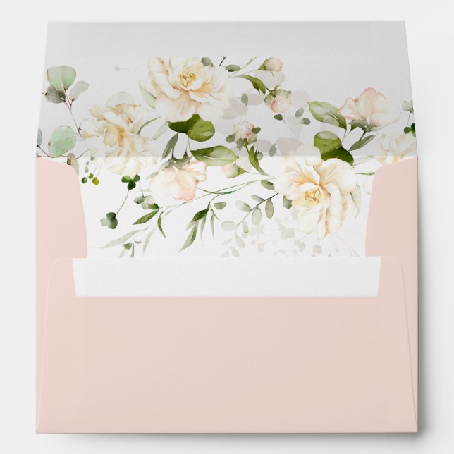 Greenery Bear Gender Neutral Green Baby Shower Env Envelope (Back (Bottom))