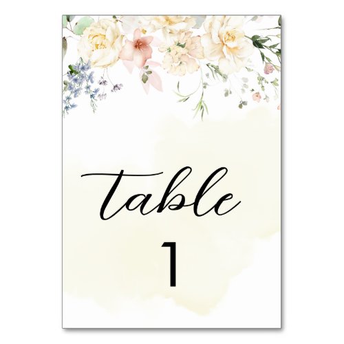 Greenery Bear Green Neutral Floral Baby Shower Tab Table Number